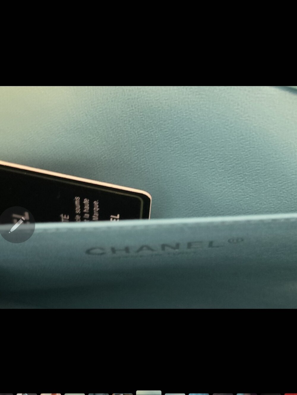 Chanel Medium Lambskin Clutch on Chain Tiffant Blue, Entrupy Authenticated - Picture 7 of 12